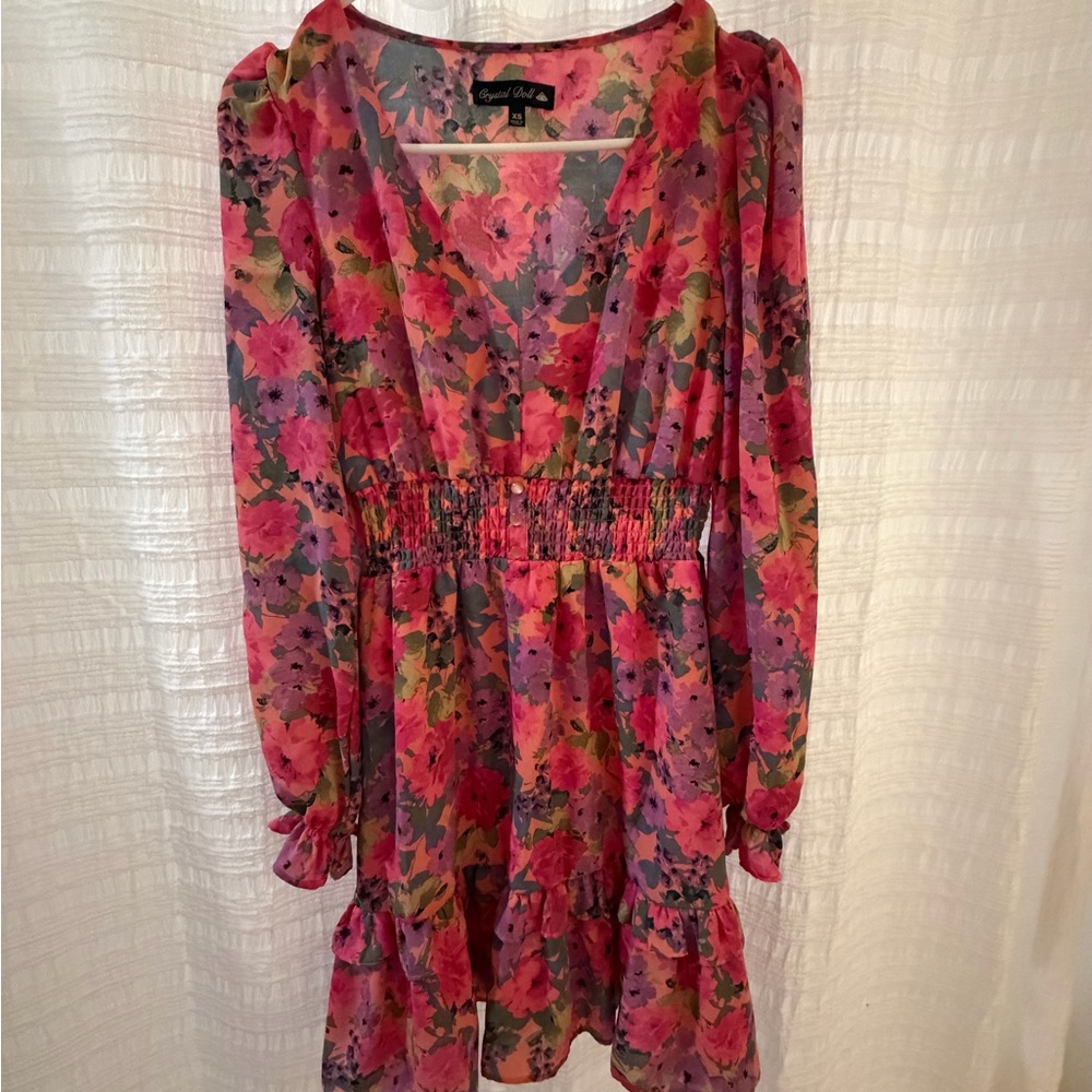Crystal Doll Multicolor Floral Dress